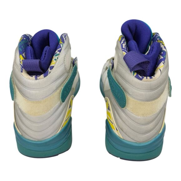 Nike Air Jordan Retro 8 VIII 2019 Aqua White Varsity Size 8.5 CL1236-100 - Picture 5 of 7